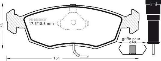 MGA 208 - Kit de plaquettes de frein, frein à disque cwaw.fr