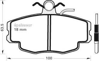 Valeo 597004 - Kit de plaquettes de frein, frein à disque cwaw.fr