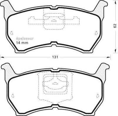 BENDIX 572320 - Kit de plaquettes de frein, frein à disque cwaw.fr