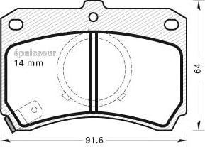 MGA 232 - Kit de plaquettes de frein, frein à disque cwaw.fr