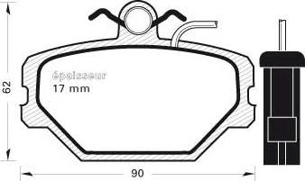 MGA 224 - Kit de plaquettes de frein, frein à disque cwaw.fr