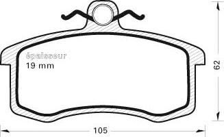 MGA 225 - Kit de plaquettes de frein, frein à disque cwaw.fr