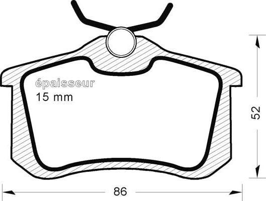 MGA 223 - Kit de plaquettes de frein, frein à disque cwaw.fr