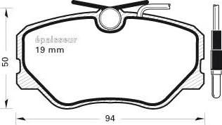 Textar 21209 19,0 15 - Kit de plaquettes de frein, frein à disque cwaw.fr