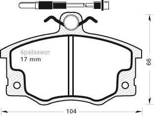 MGA 227 - Kit de plaquettes de frein, frein à disque cwaw.fr