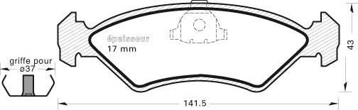 MGA 274 - Kit de plaquettes de frein, frein à disque cwaw.fr