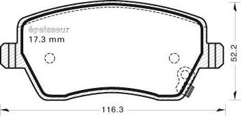 MGA 798 - Kit de plaquettes de frein, frein à disque cwaw.fr