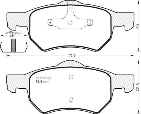 HELLA T1381 - Kit de plaquettes de frein, frein à disque cwaw.fr