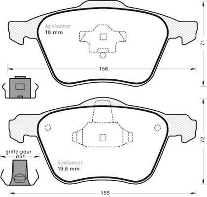 MGA 743 - Kit de plaquettes de frein, frein à disque cwaw.fr