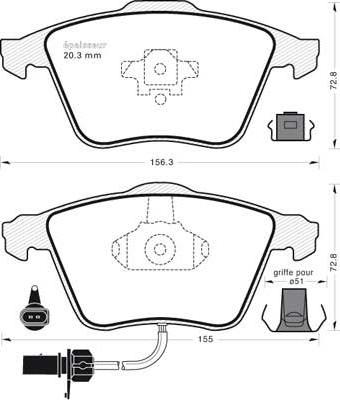 Brembo P 85 086 - Kit de plaquettes de frein, frein à disque cwaw.fr