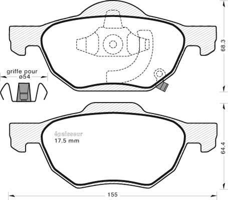 MGA 767 - Kit de plaquettes de frein, frein à disque cwaw.fr