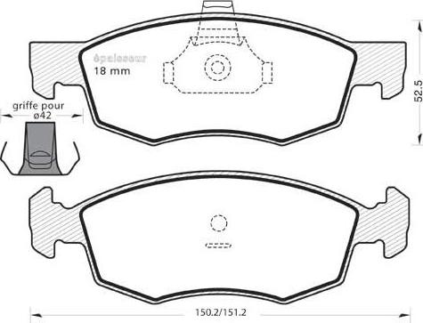 MGA 704 - Kit de plaquettes de frein, frein à disque cwaw.fr