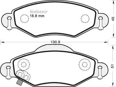 ATE 605800 - Kit de plaquettes de frein, frein à disque cwaw.fr