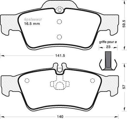 MGA 716 - Kit de plaquettes de frein, frein à disque cwaw.fr