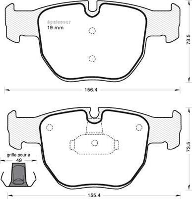 MGA 718 - Kit de plaquettes de frein, frein à disque cwaw.fr