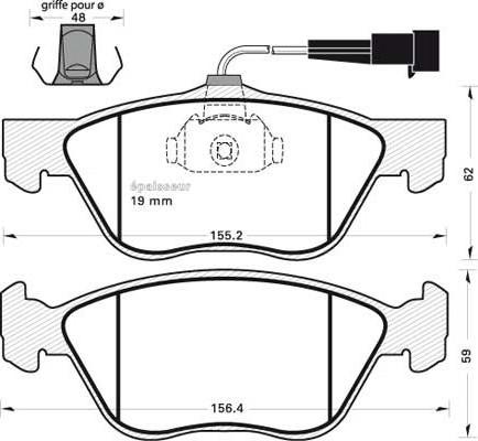 FTE 9002139 - Kit de plaquettes de frein, frein à disque cwaw.fr