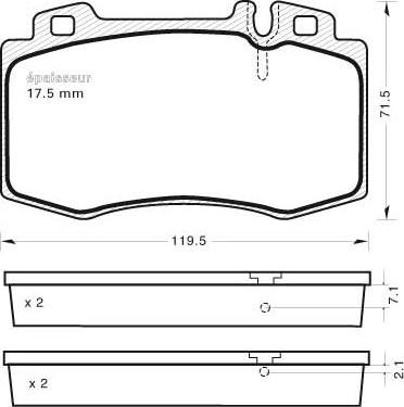 MGA 788 - Kit de plaquettes de frein, frein à disque cwaw.fr