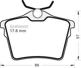 MGA 734 - Kit de plaquettes de frein, frein à disque cwaw.fr