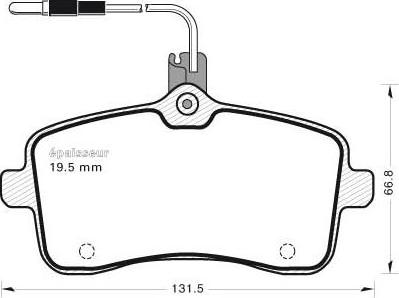 MGA 732 - Kit de plaquettes de frein, frein à disque cwaw.fr