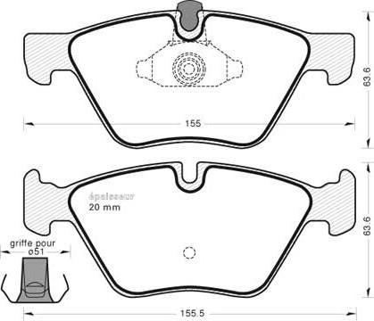 MGA 737 - Kit de plaquettes de frein, frein à disque cwaw.fr