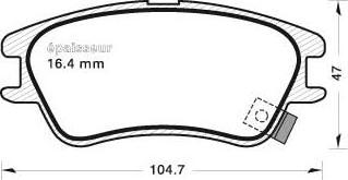 MGA 724 - Kit de plaquettes de frein, frein à disque cwaw.fr