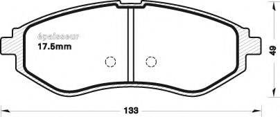 MGA 725 - Kit de plaquettes de frein, frein à disque cwaw.fr