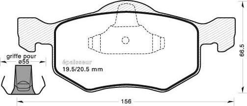 MGA 722 - Kit de plaquettes de frein, frein à disque cwaw.fr