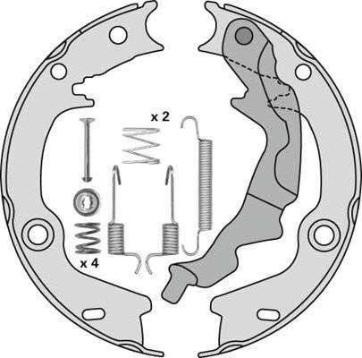 MGA M901R - Jeu de mâchoires de frein, frein de stationnement cwaw.fr
