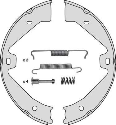 MGA M931R - Jeu de mâchoires de frein, frein de stationnement cwaw.fr