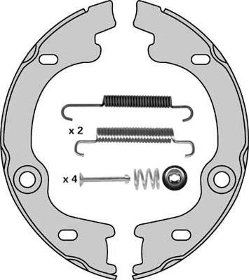MGA M923R - Jeu de mâchoires de frein, frein de stationnement cwaw.fr
