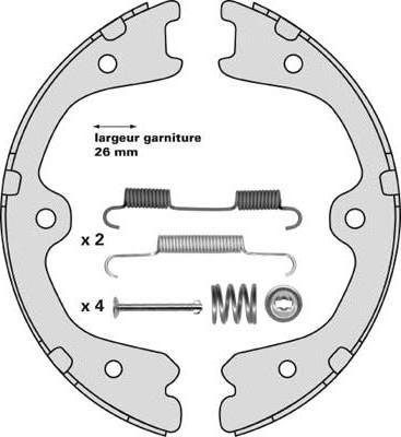 MGA M892R - Jeu de mâchoires de frein, frein de stationnement cwaw.fr