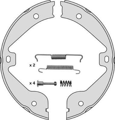 MGA M854R - Jeu de mâchoires de frein, frein de stationnement cwaw.fr