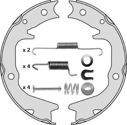 MGA M858R - Jeu de mâchoires de frein, frein de stationnement cwaw.fr