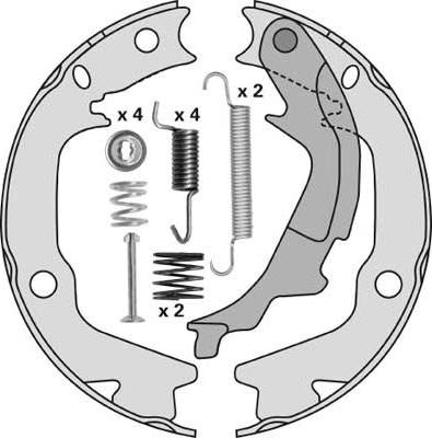 MGA M888R - Jeu de mâchoires de frein, frein de stationnement cwaw.fr