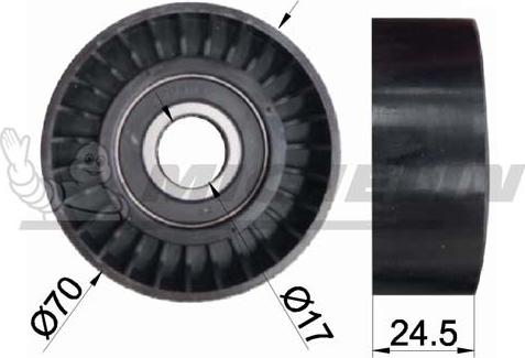 MICHELIN EngineParts SMAMP04040 - Poulie renvoi / transmission, courroie trapézoïdale à nervures cwaw.fr