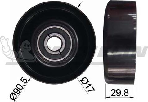 MICHELIN EngineParts SMAMP04032 - Poulie renvoi / transmission, courroie trapézoïdale à nervures cwaw.fr