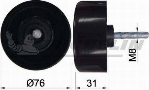 MICHELIN EngineParts SMAMP04354 - Poulie renvoi / transmission, courroie trapézoïdale à nervures cwaw.fr