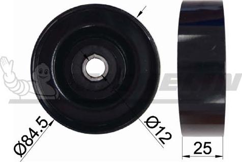 MICHELIN EngineParts SMAMP06005 - Poulie renvoi / transmission, courroie trapézoïdale à nervures cwaw.fr