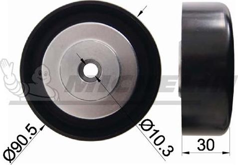 MICHELIN EngineParts SMAMP06018 - Poulie renvoi / transmission, courroie trapézoïdale à nervures cwaw.fr