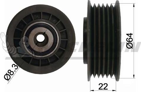 MICHELIN EngineParts SMAMP01020 - Poulie renvoi / transmission, courroie trapézoïdale à nervures cwaw.fr