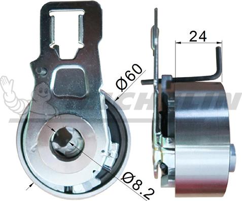 MICHELIN EngineParts SMAMP03462 - Poulie-tendeur, courroie de distribution cwaw.fr