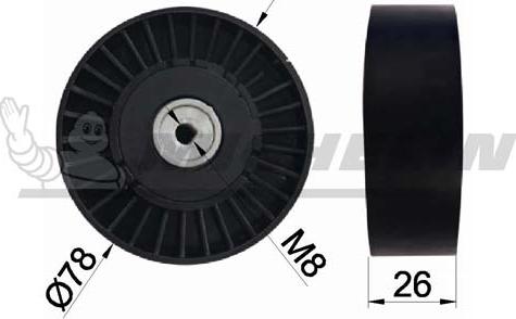 MICHELIN EngineParts SMAMP02005 - Poulie renvoi / transmission, courroie trapézoïdale à nervures cwaw.fr
