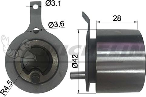 MICHELIN EngineParts SMAMP16307 - Poulie-tendeur, courroie de distribution cwaw.fr