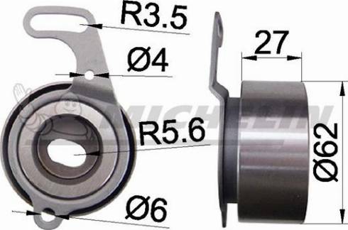 MICHELIN EngineParts SMAMP16319 - Poulie-tendeur, courroie de distribution cwaw.fr