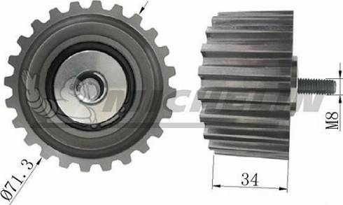 MICHELIN EngineParts SMAMP18002 - Poulie renvoi / transmission, courroie de distribution cwaw.fr