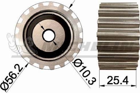 MICHELIN EngineParts SMAMP13008 - Poulie renvoi / transmission, courroie de distribution cwaw.fr