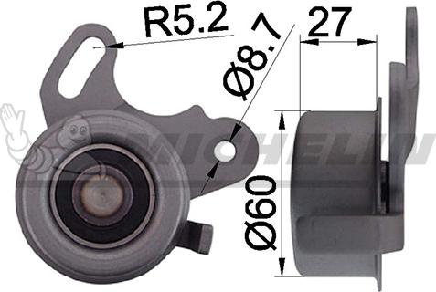 MICHELIN EngineParts SMAMP13317 - Poulie-tendeur, courroie de distribution cwaw.fr