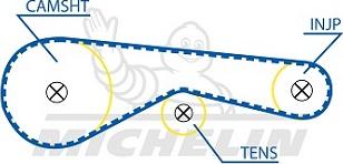 MICHELIN EngineParts SMATB0426 - Courroie de distribution cwaw.fr