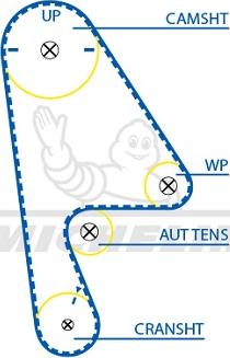 MICHELIN EngineParts SMATB0191 - Courroie de distribution cwaw.fr