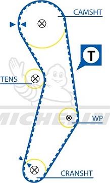 MICHELIN EngineParts SMATB0146 - Courroie de distribution cwaw.fr